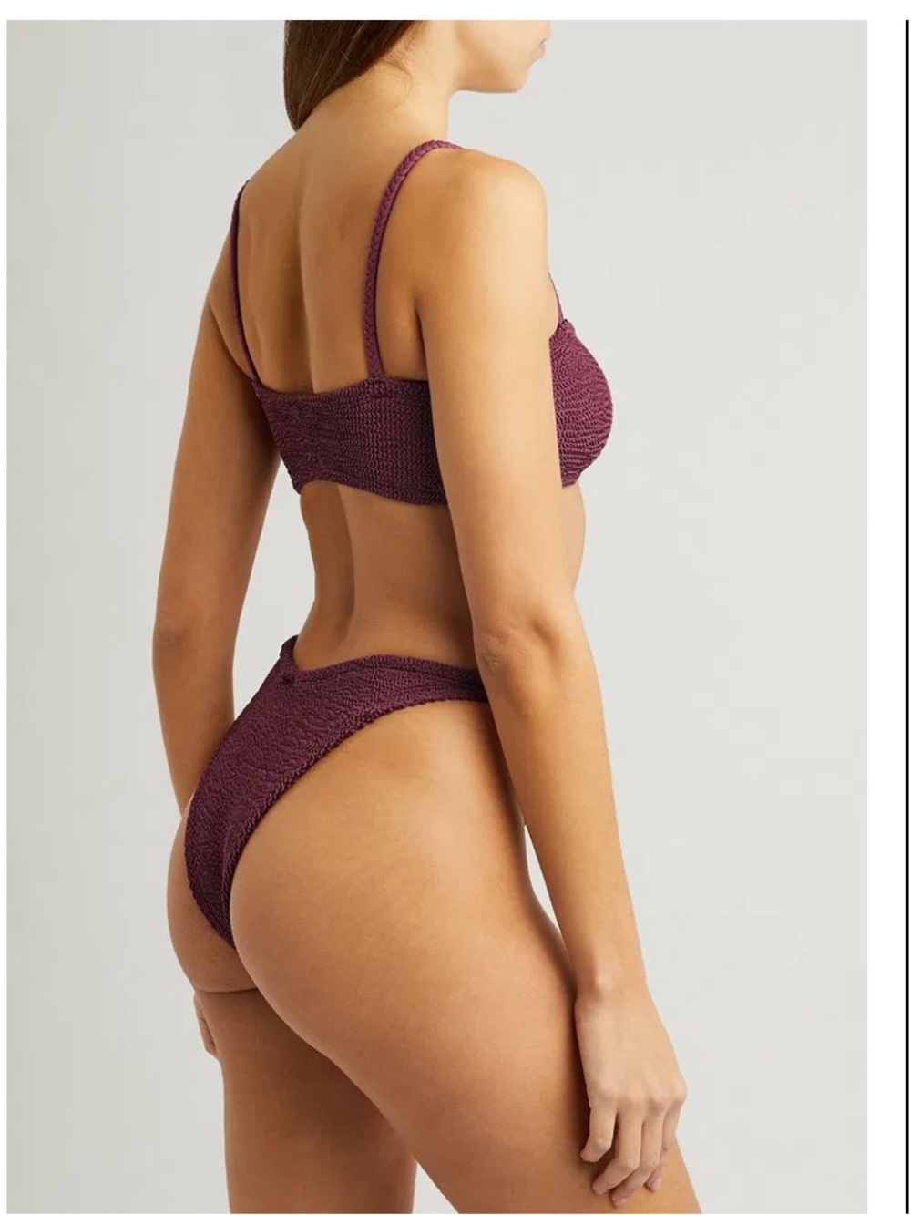 Hunza G Aura Bikini in Grape - Picture 2 of 7